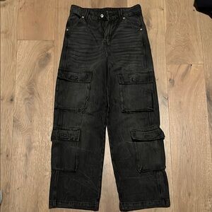 Womans Black Cargo Pants